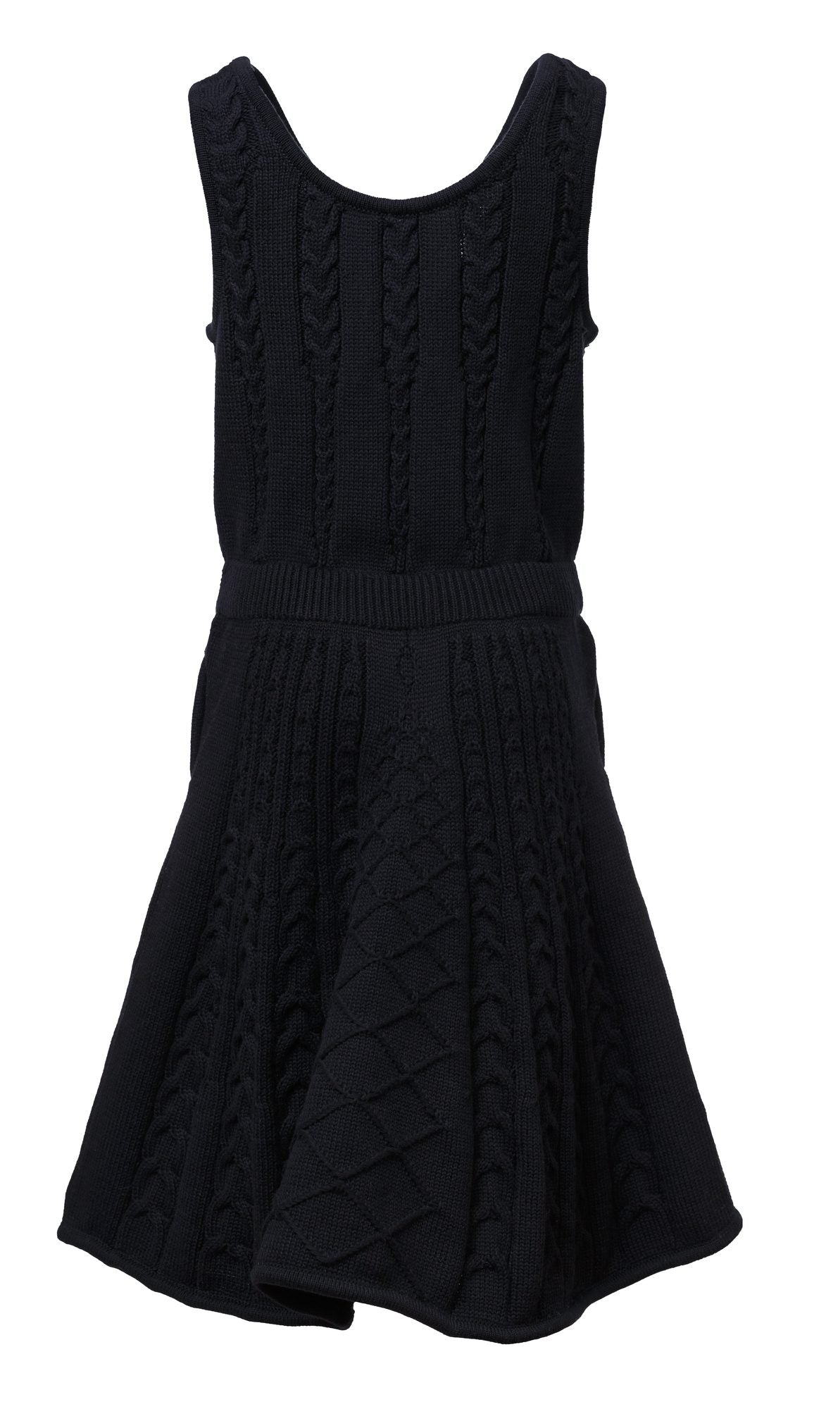 Infantium Victoria Cable Knit Strickkleid Schwarz Baumwolle