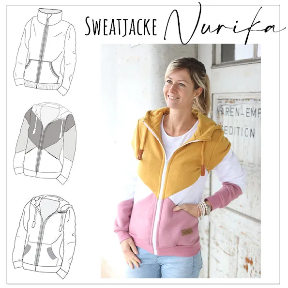 Moeve Design Nurika Sweatjacke Gr. 32-52 Schnittmuster