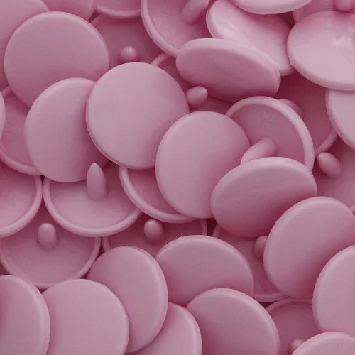 Kam Snaps Plastic Snaps B18 Druckknöpfe pastellrosa 50 Sets