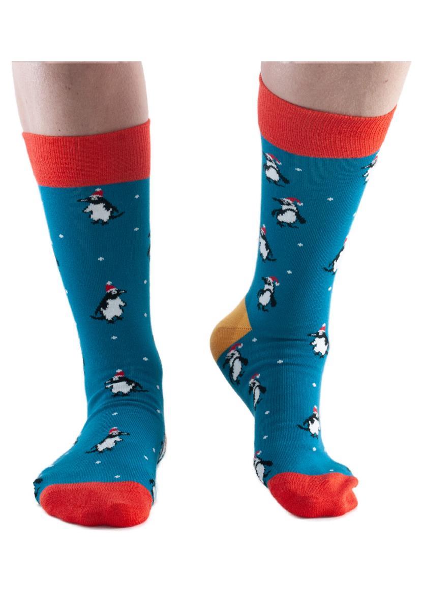 marlowe nature Penguin Socken blue Pinguin Bambus 35-41