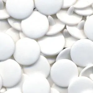 Kam Snaps B03 White Druckknöpfe 50 Sets matt 12,5mm