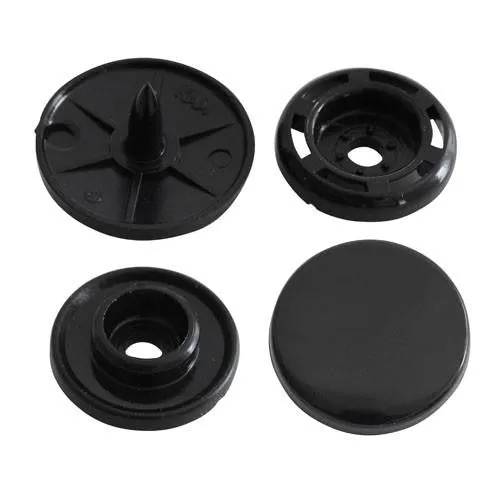 Kam Snaps Plastic Snaps Druckknöpfe B05 Black Größe 22 50 Sets