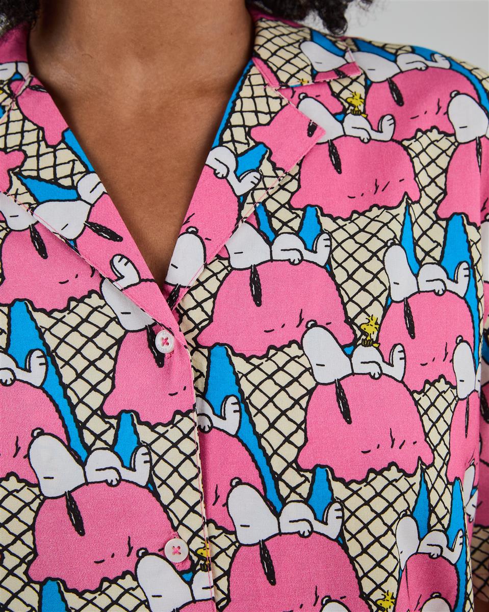 marlowe nature Peanuts Gelato Aloha Blouse Bluse pink Viskose