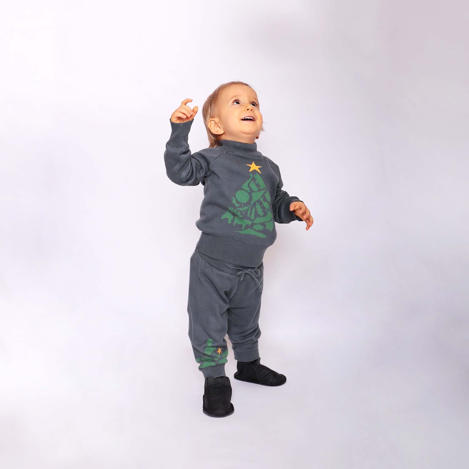 Infantium Victoria Baby Leggings Grau Bio-Baumwolle Gr 80