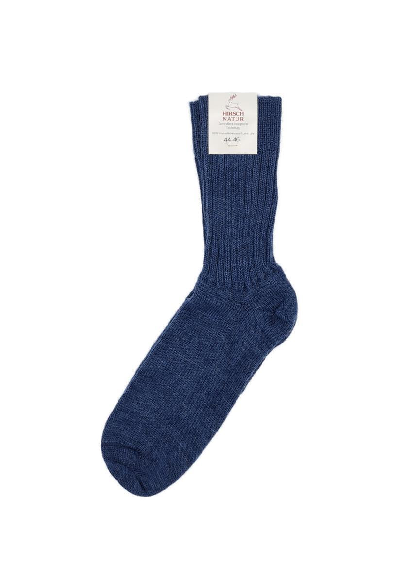 Hirsch Natur Mittelschwere Wollsocke Socken grau 42-43 Bio-Wolle
