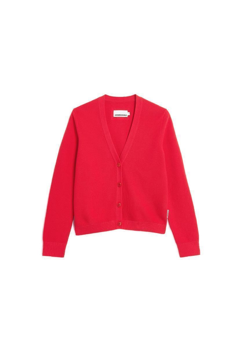 Armedangels Menaal Cardigan mars red Bio-Baumwolle
