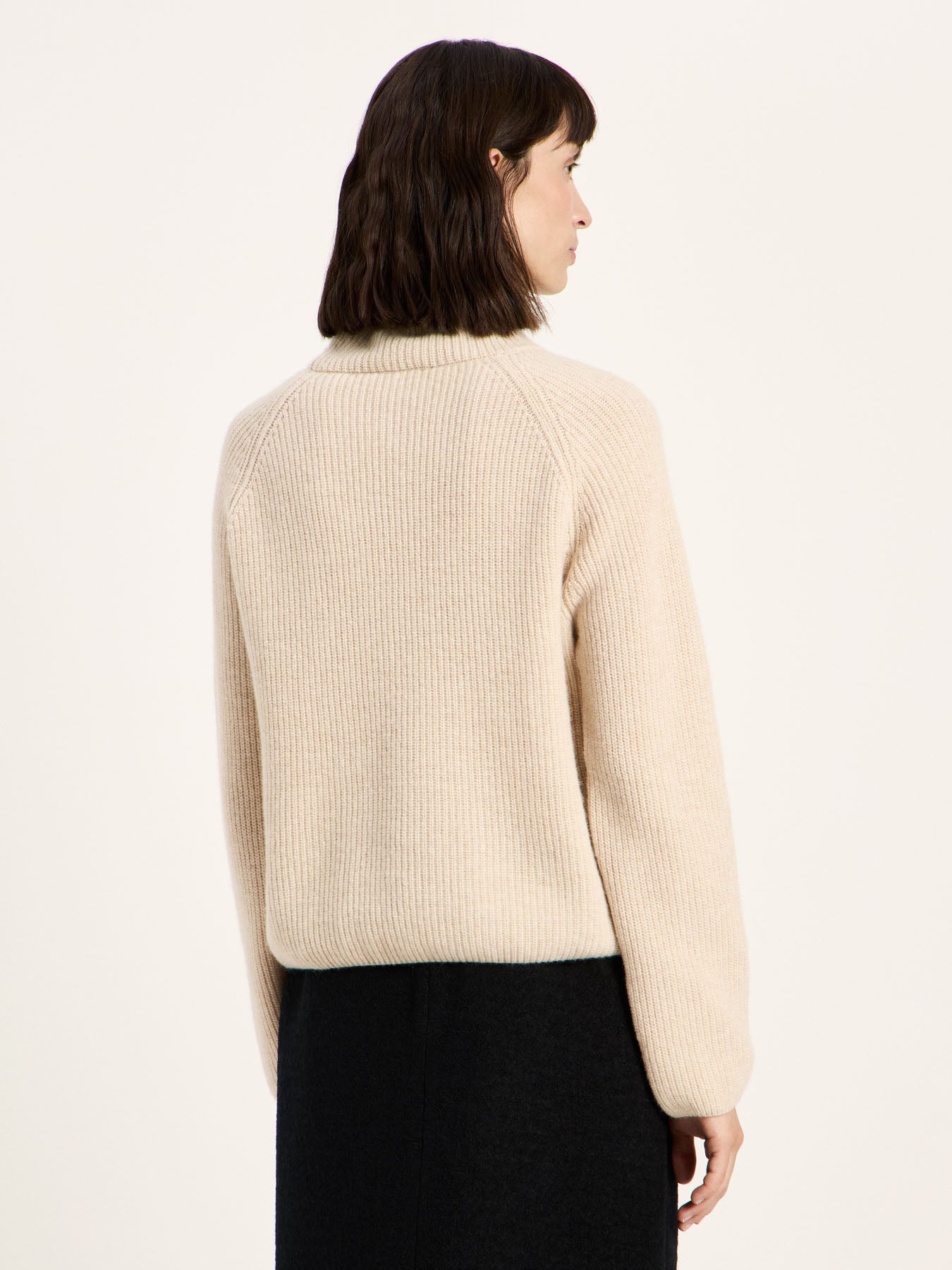 marlowe nature Raglanpullover Wollpullover sahara melange Gr 38
