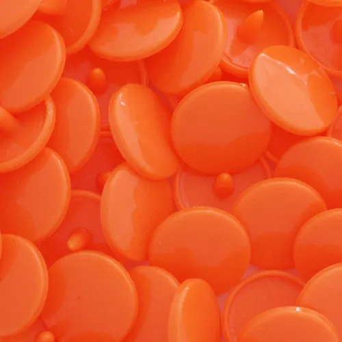 Kam Snaps Plastic Snaps B55 Druckknöpfe orange Gr.20 50 Sets