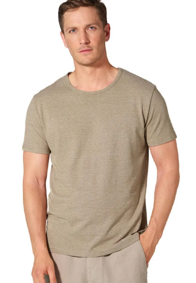 Marlowe Nature Streifentshirt Shirt azure-nature Hanf Bio-Baumwolle