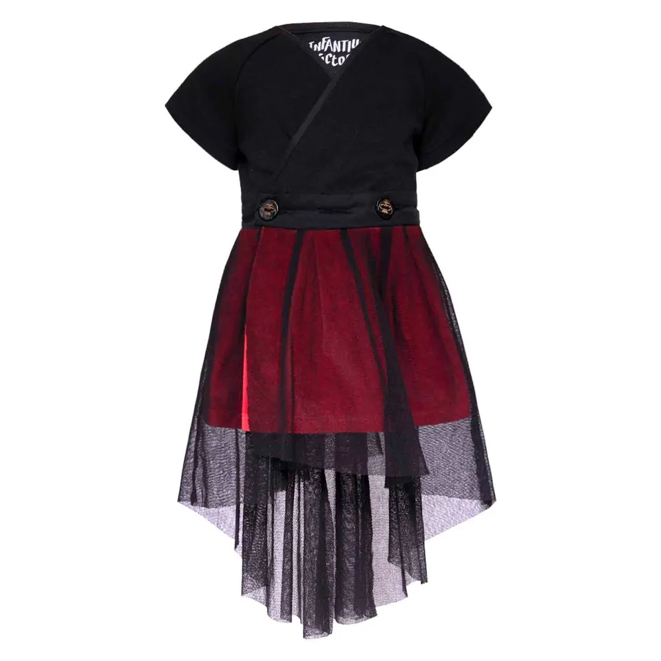 Infantium Victoria Babykleid Schwarz Rot Gr.68 Tüll