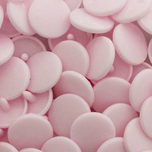 Kam Snaps B21 Plastic Snaps Druckknöpfe Hellrosa 20 matt 50 Sets