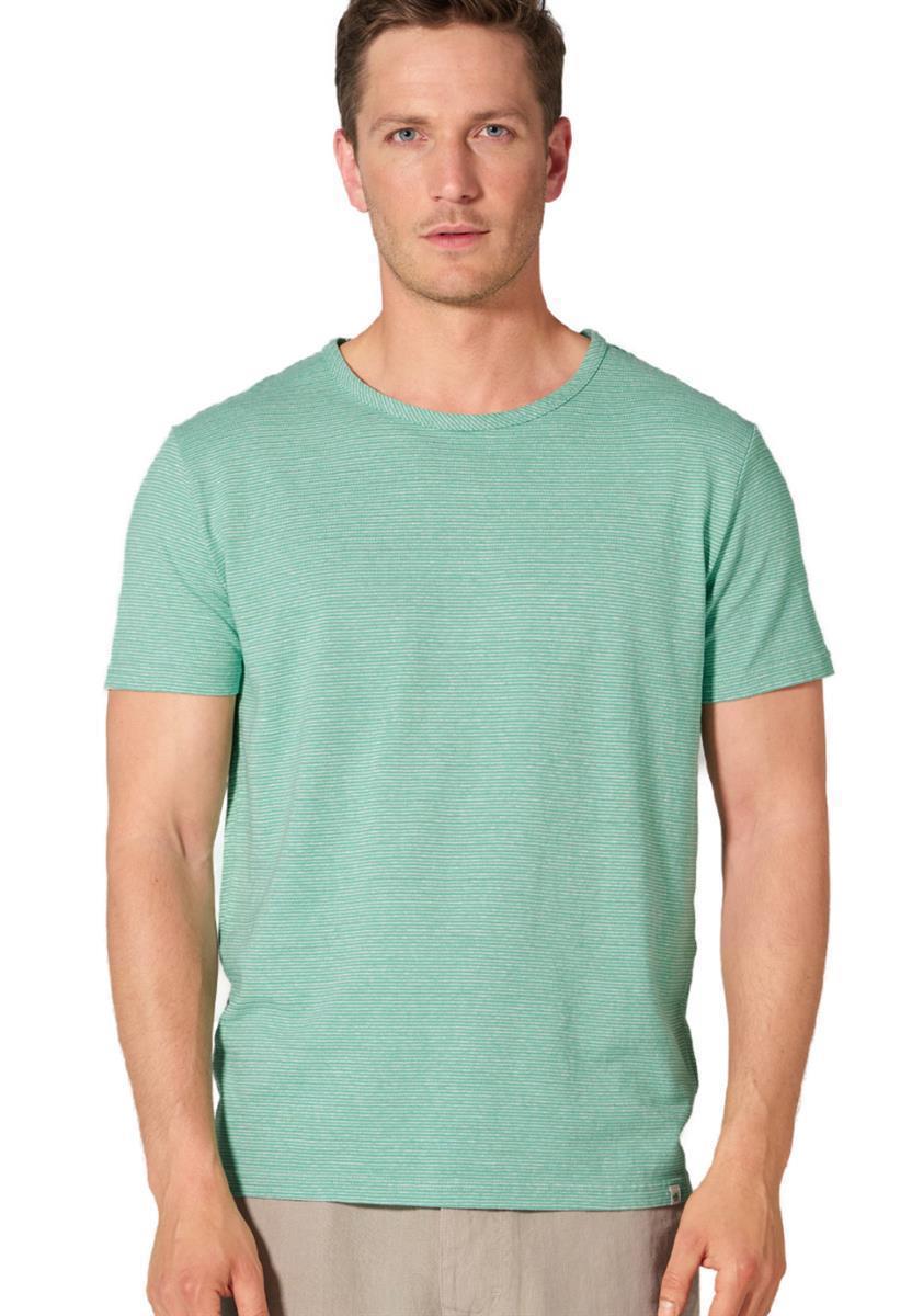 Marlowe Nature Streifentshirt Shirt azure-nature Hanf Bio-Baumwolle