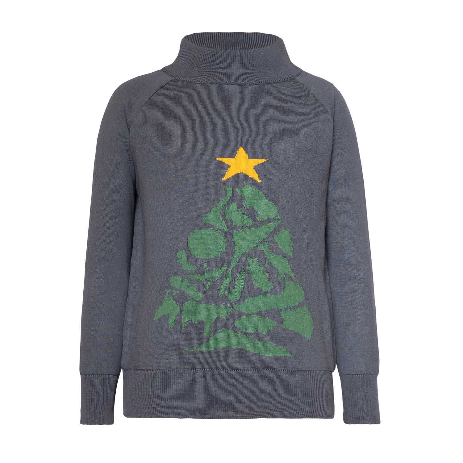 Infantium Victoria Christmas Pullover Jungen grau Bio-Baumwolle