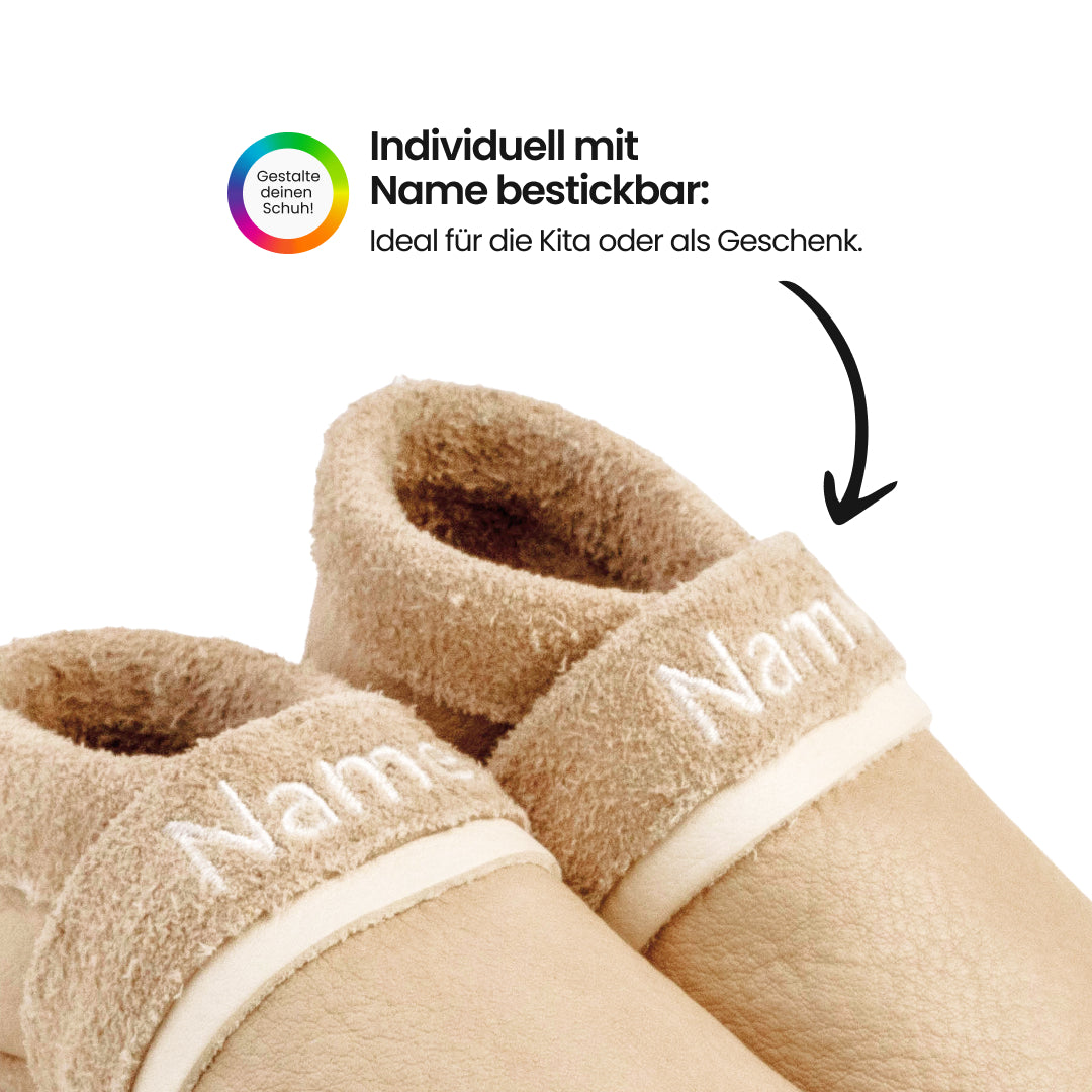 Pantolinos Plus Fuchs Barfußschuhe khaki Naturleder