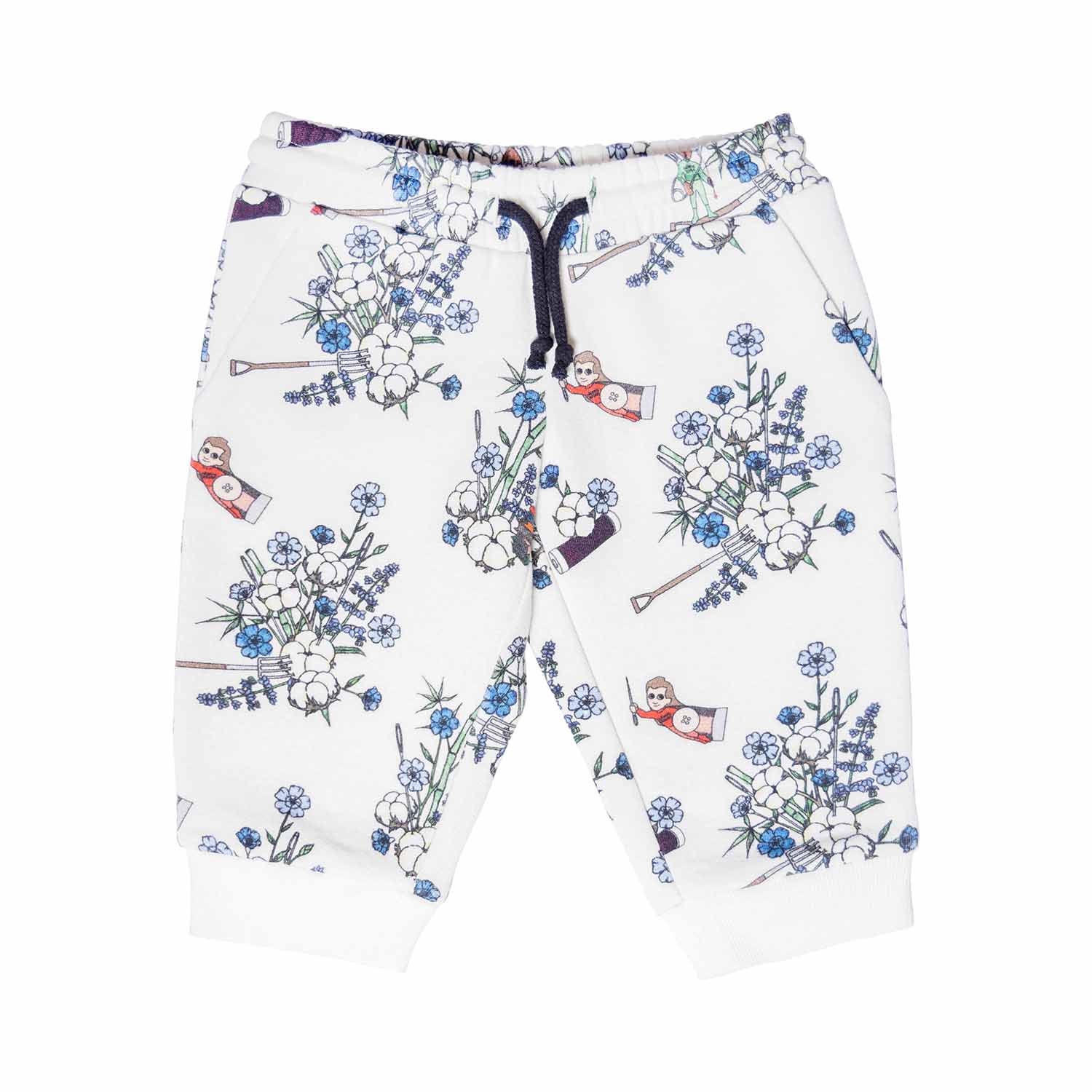 Infantium Victoria White Floral Baby Pants Hose 68-92 Bio