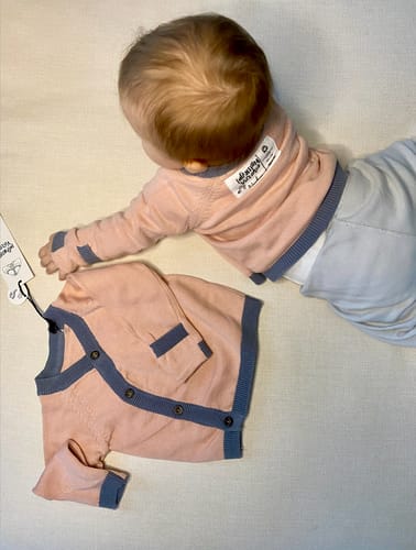 Infantium Victoria Baby Cardigan Strickjacke Bio Pfirsich 50-56
