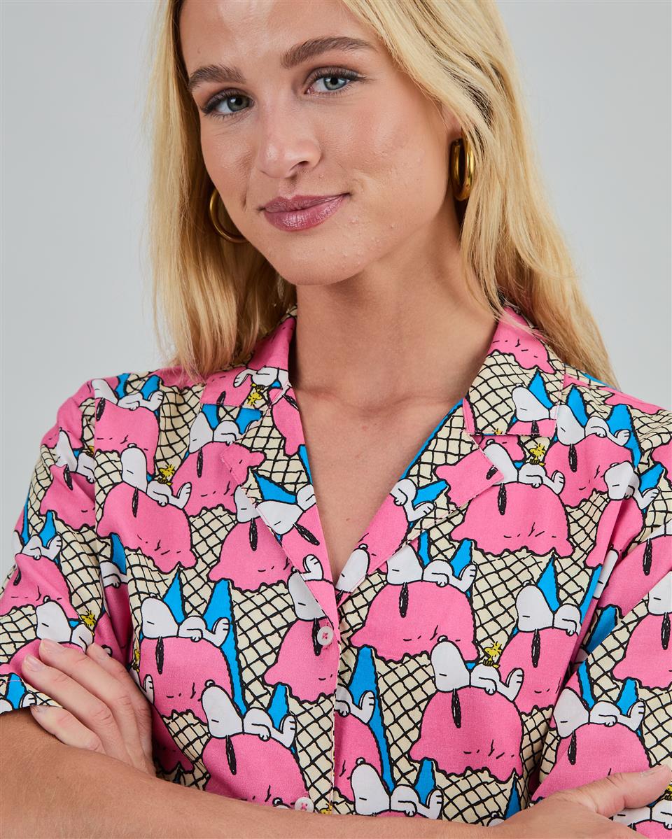 marlowe nature Peanuts Gelato Aloha Blouse Bluse pink Viskose