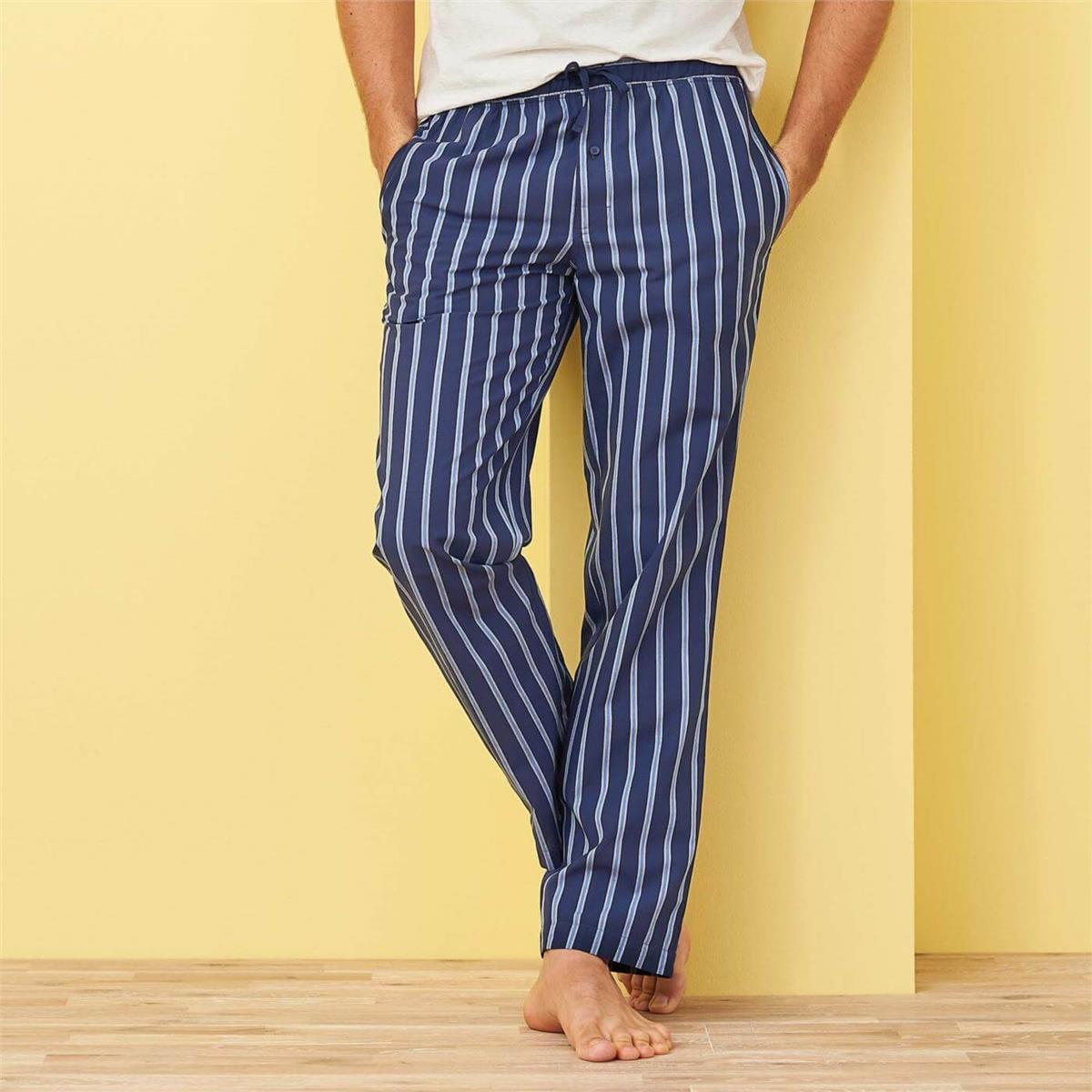 marlowe nature Wäsche Klemens Schlafhose navy azur Bio-Baumwolle