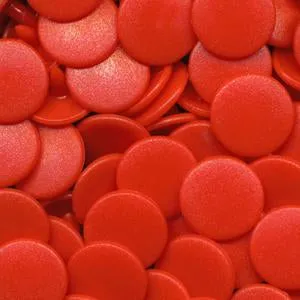 Kam Snaps Plastic Snaps B01 Orangey Red Druckknöpfe 12,5mm 50er