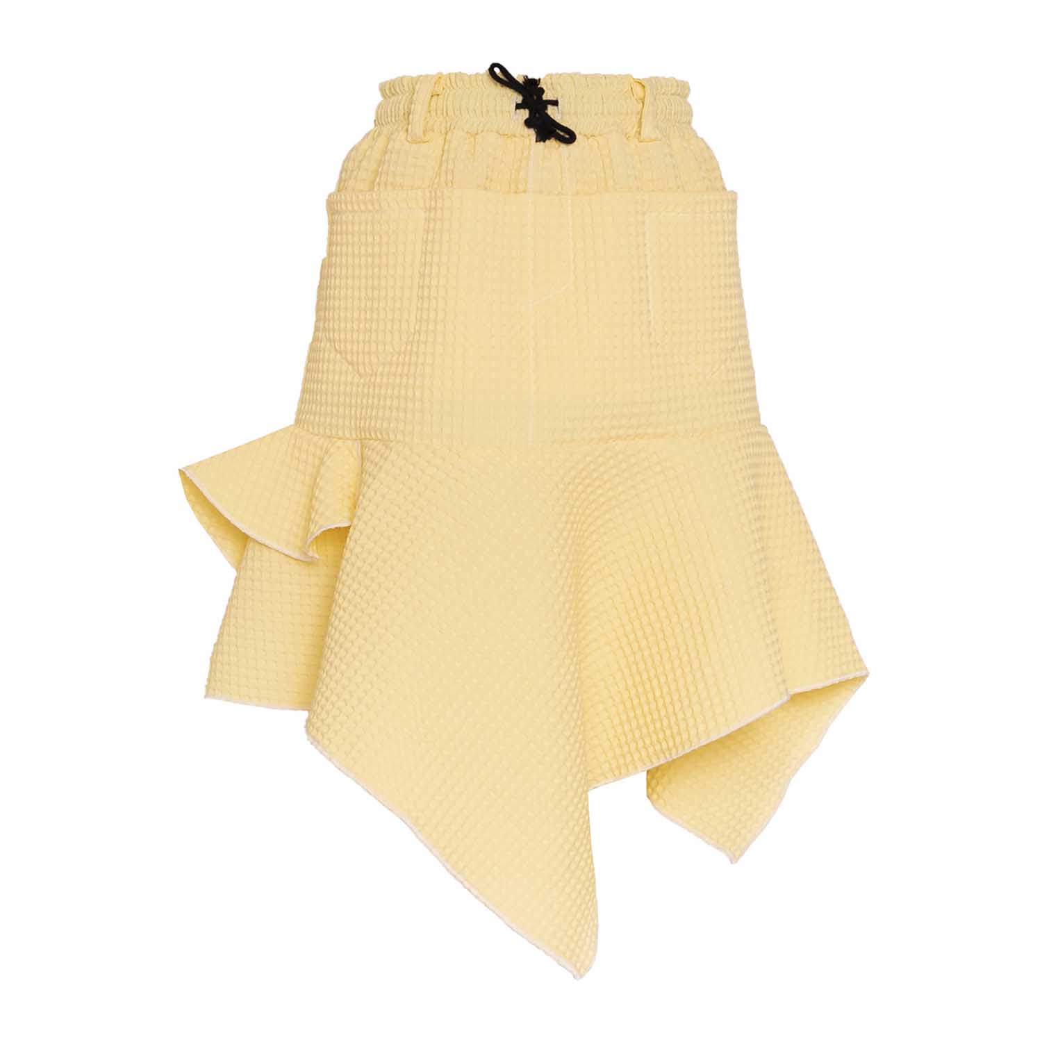 Infantium Victoria Yellow Waffle Midi Mädchenrock Gelb Baumwolle
