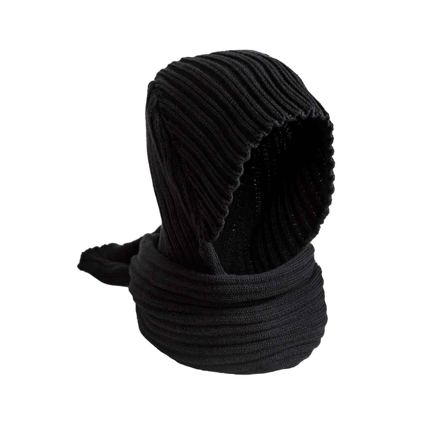 Infantium Victoria Hat-Scarf Mütze schwarz M Baumwolle