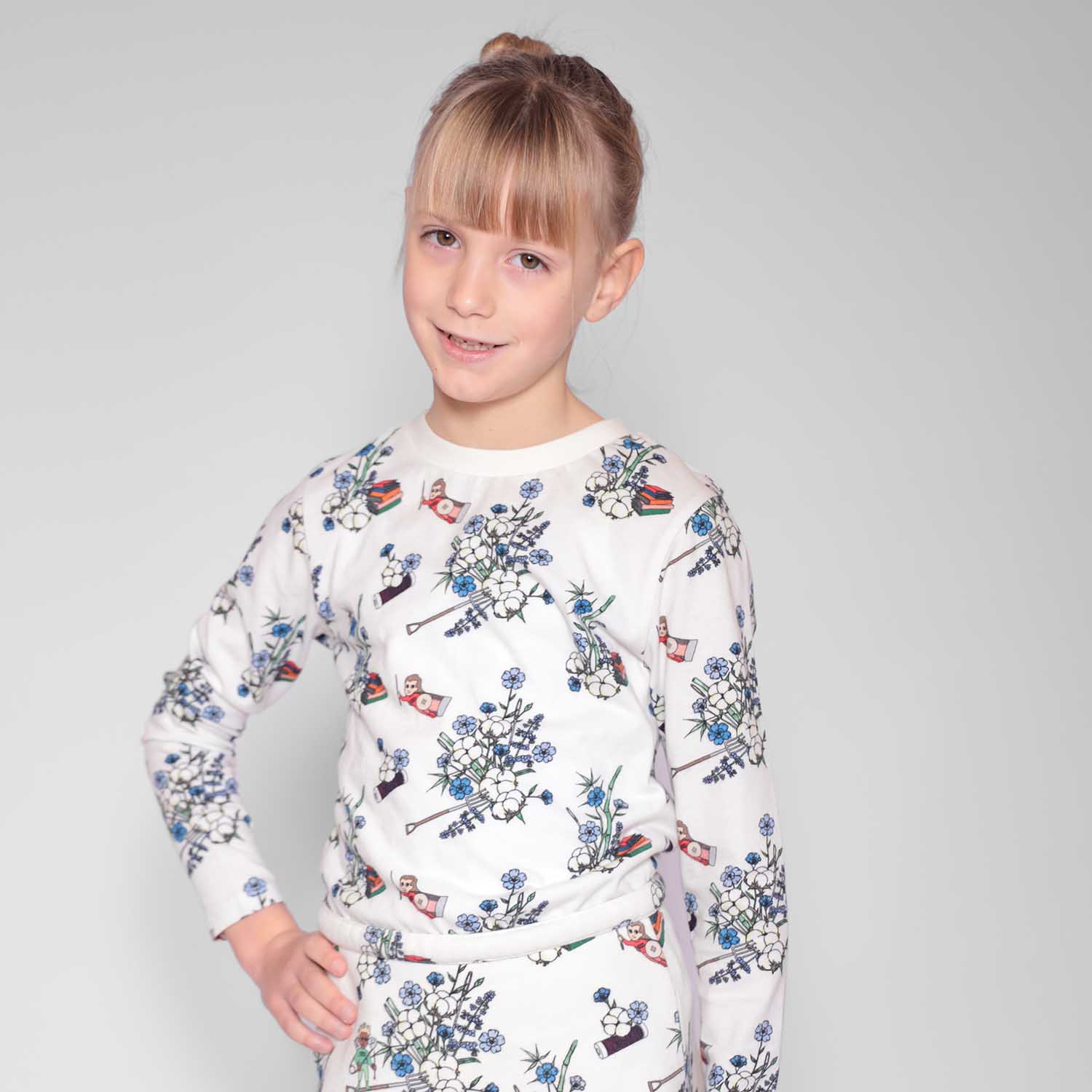 Infantium Victoria Floral T-Shirt Kinder Weiß Baumwolle