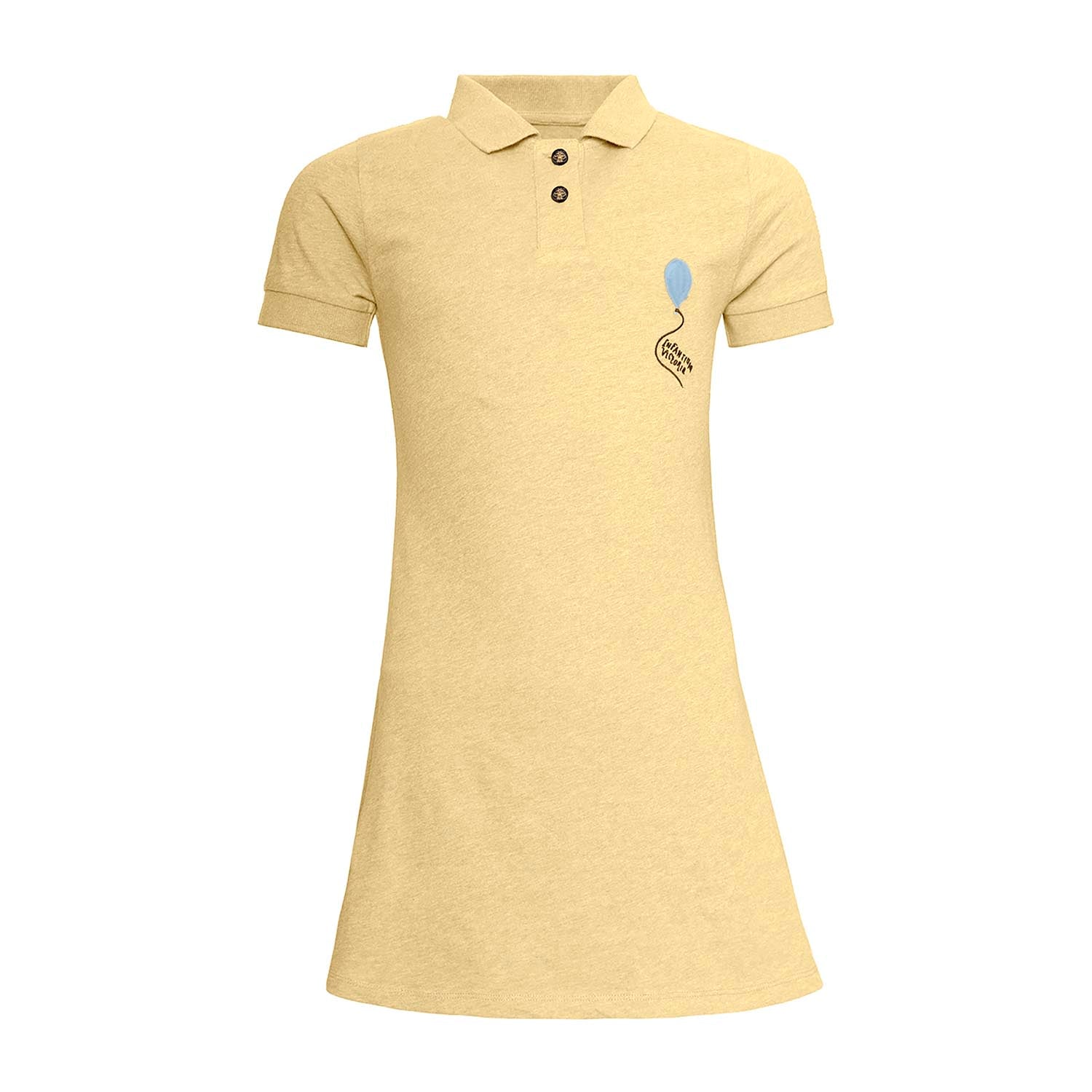 Infantium Victoria Polo Kleid Mädchenkleid Gelb Gr. 116 Bio