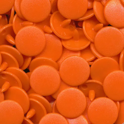 Kam Snaps Plastic Snaps B55 Druckknöpfe Orange 50 Sets matt