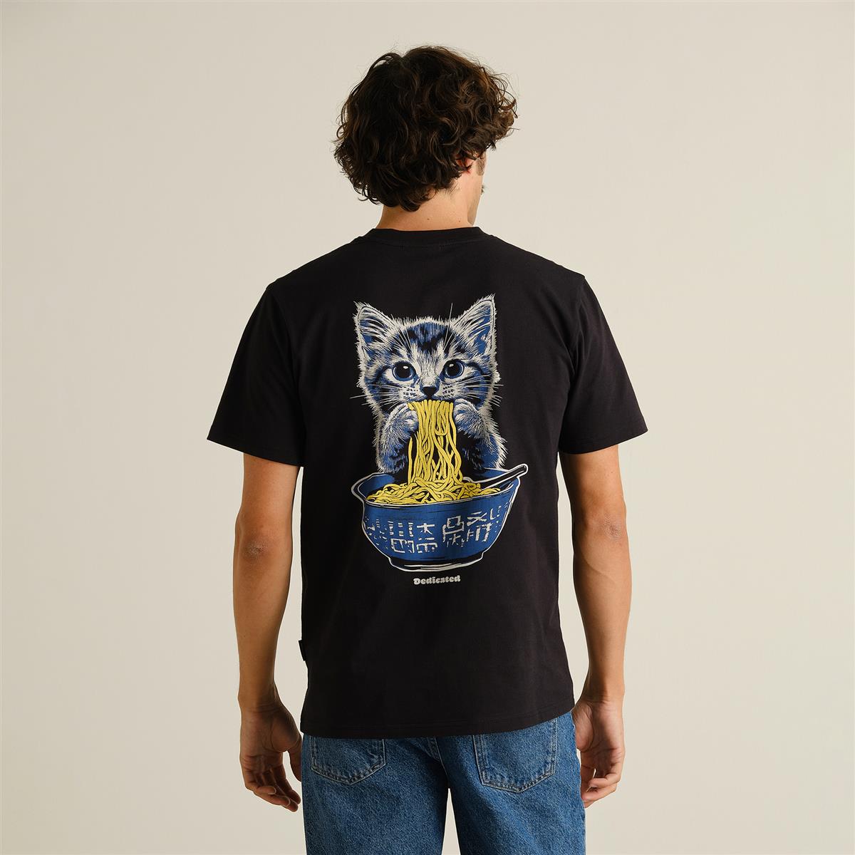marlowe nature Shirts Stockholm Cat And Noodles T-Shirt schwarz