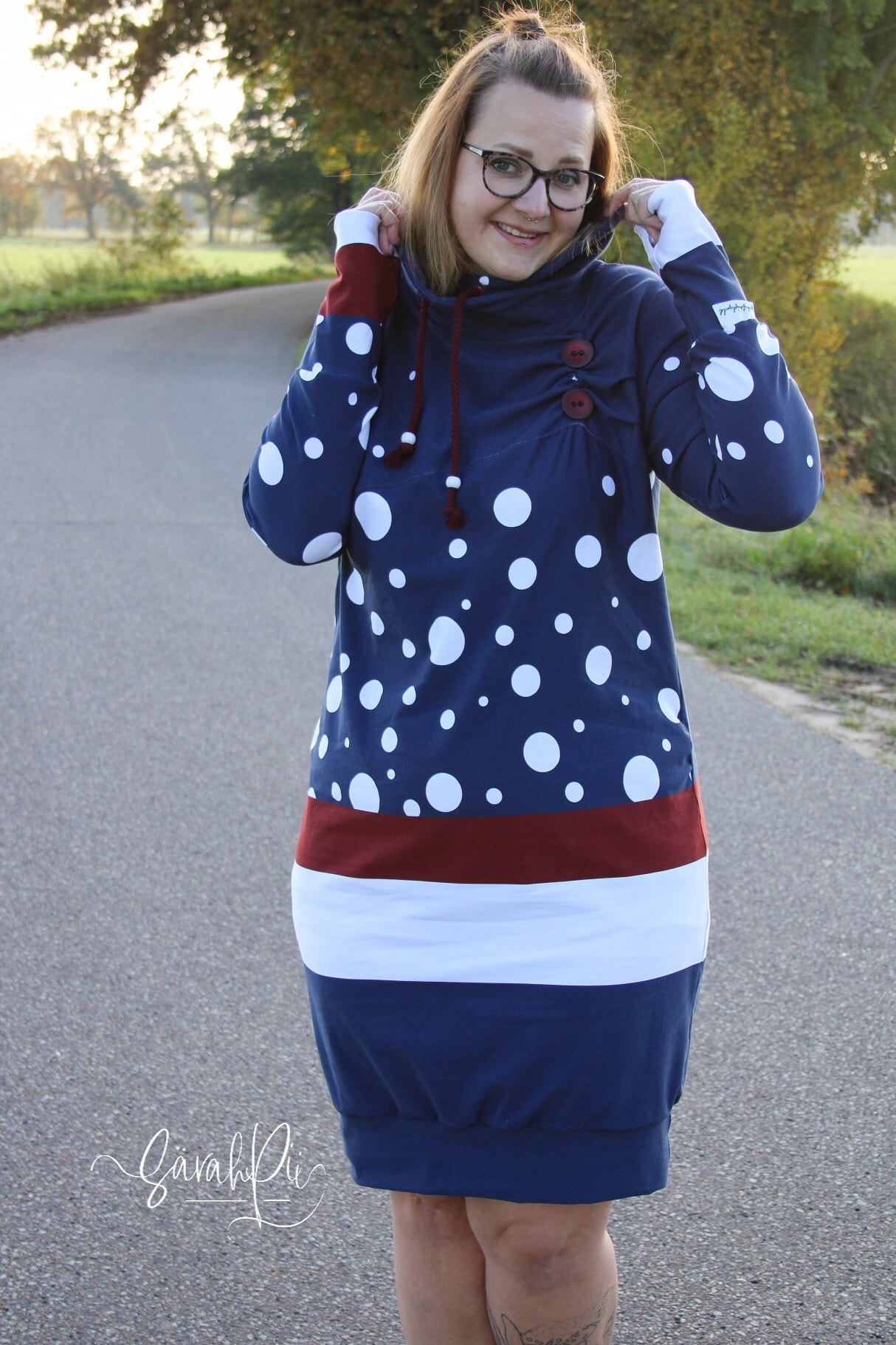 Schnittrebell Elise Add On Hoodiekleid Gr.34-54 Schnittmuster Digital