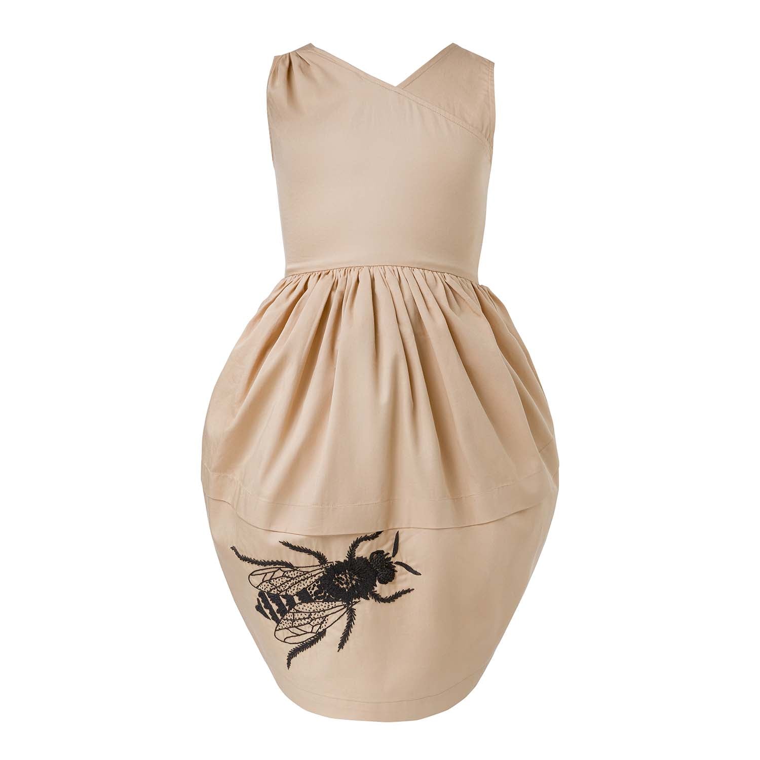 Infantium Victoria Dresses Beige Bienen Kleid Gr.92 Bio-Baumwolle