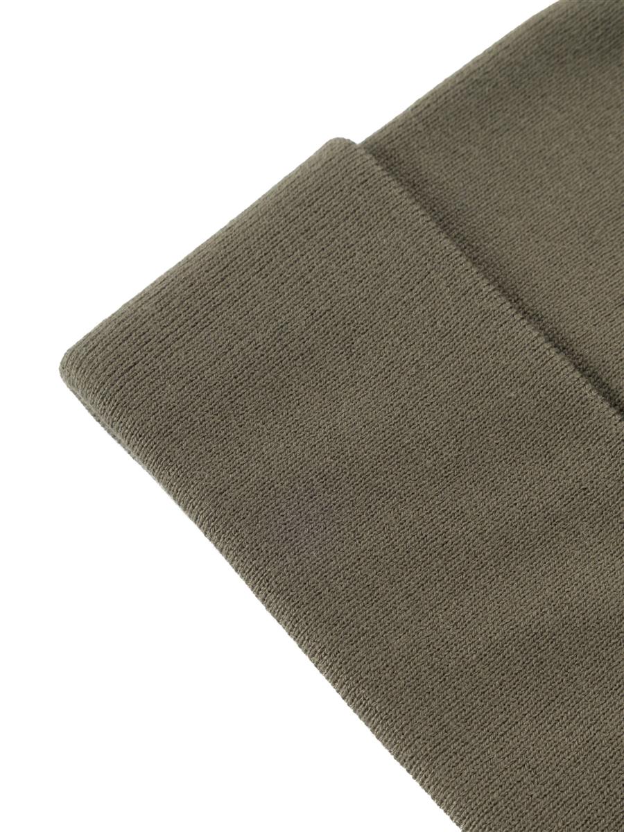 marlowe nature Knitted Rib Beanie Mütze dark olive Bio