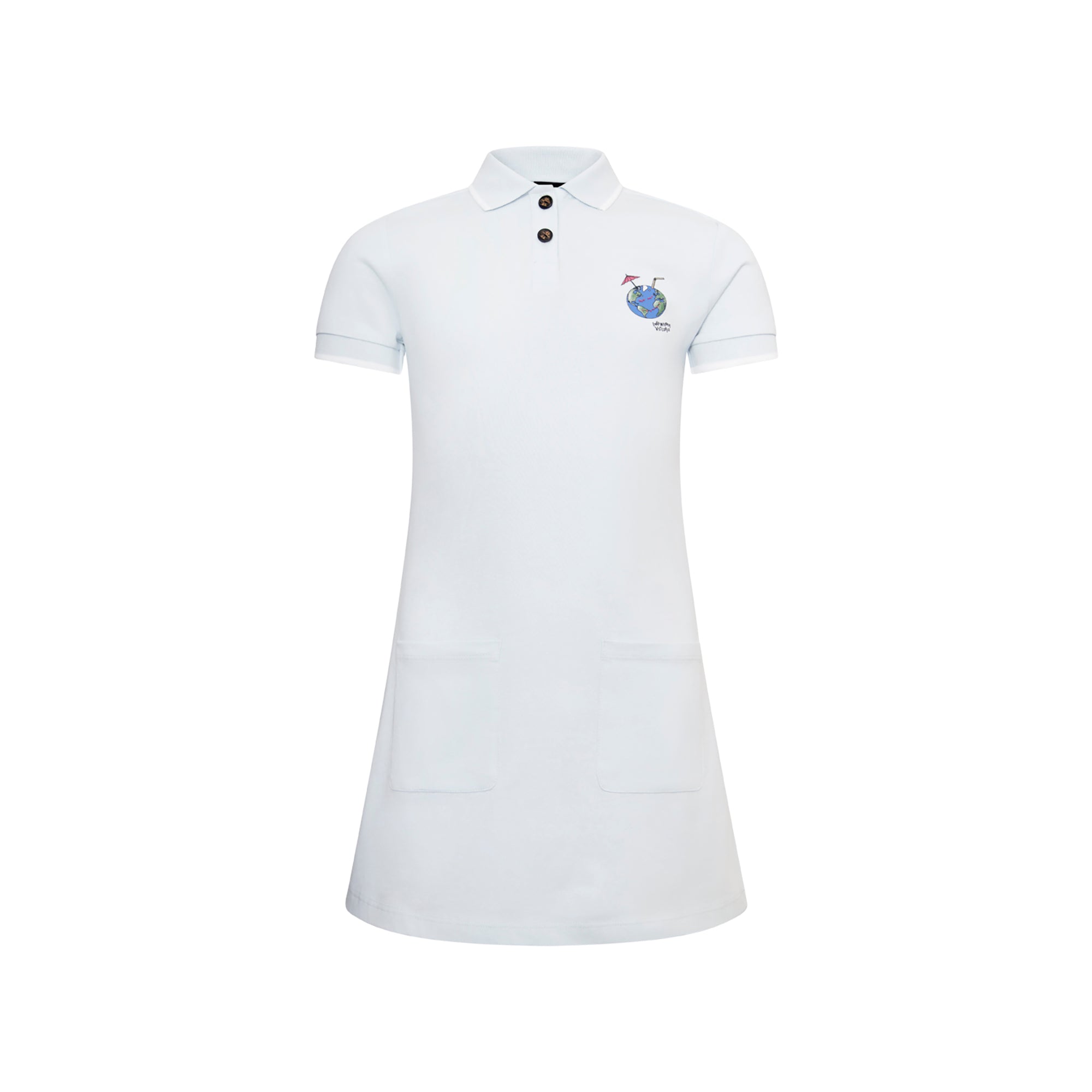 Infantium Victoria Polo Kleid blau Bio-Baumwolle GOTS