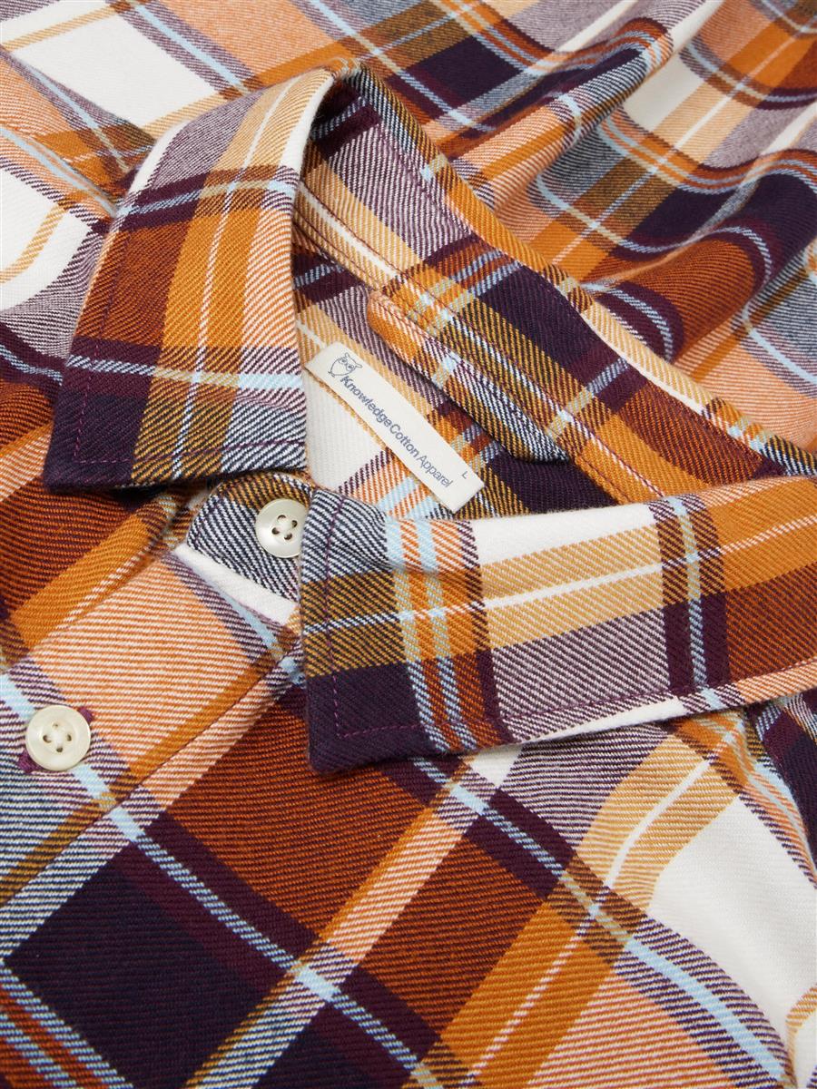 marlowe nature Organic Cotton Flannel Karohemd blue check