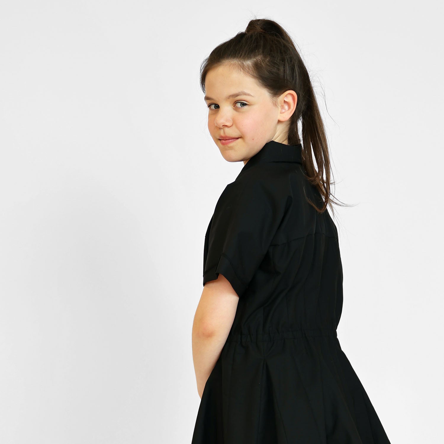 Infantium Victoria Zero Waste Black Shirt Dress Kleid Bio