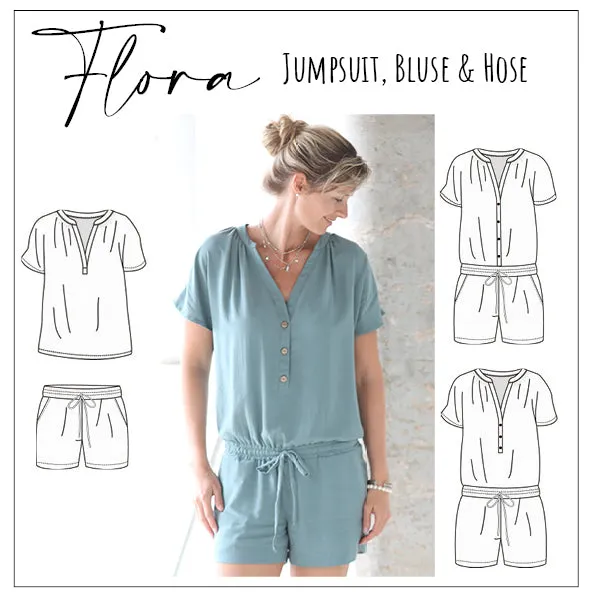Moeve Design Flora Jumpsuit Bluse Hose Schnittmuster 32-52