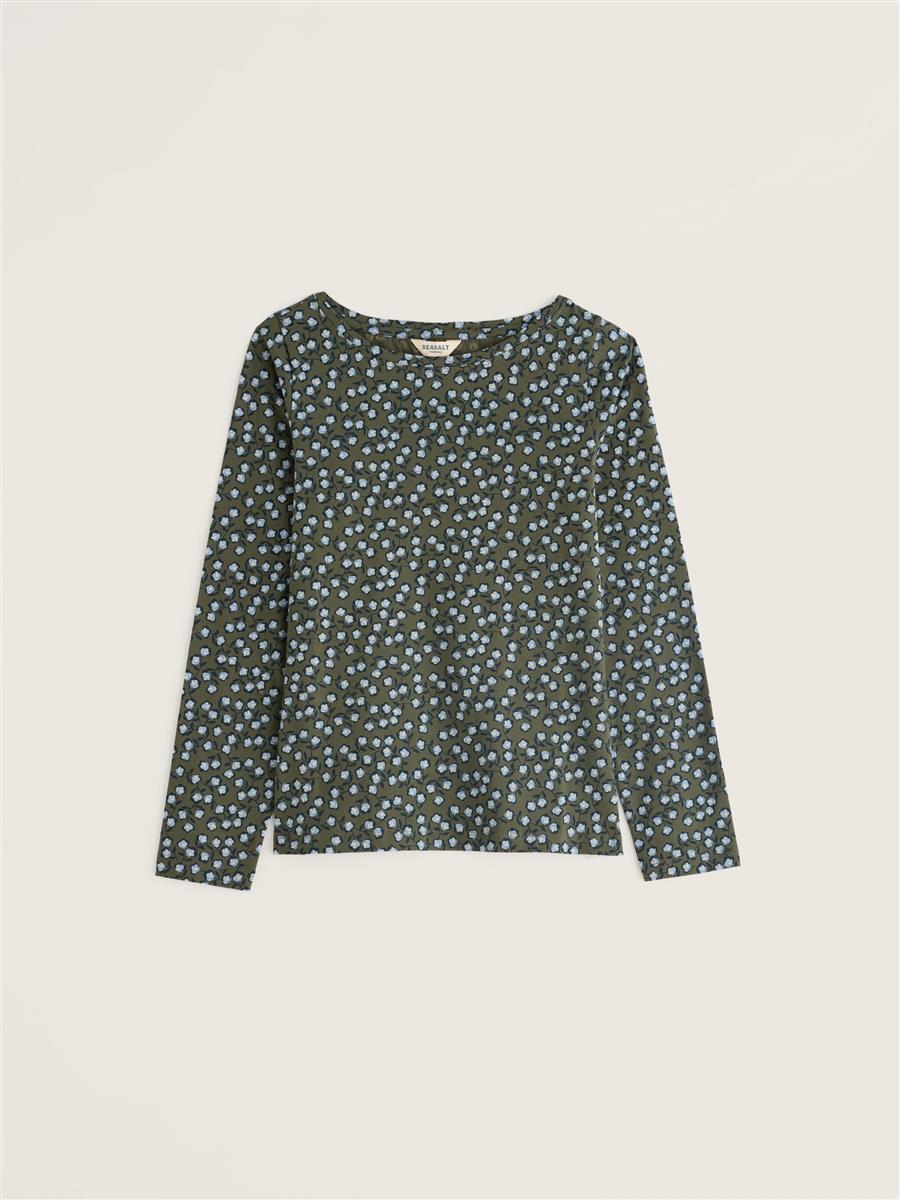 Seasalt Cornwall Easel Top Langarmshirt sketched buds nori Bio