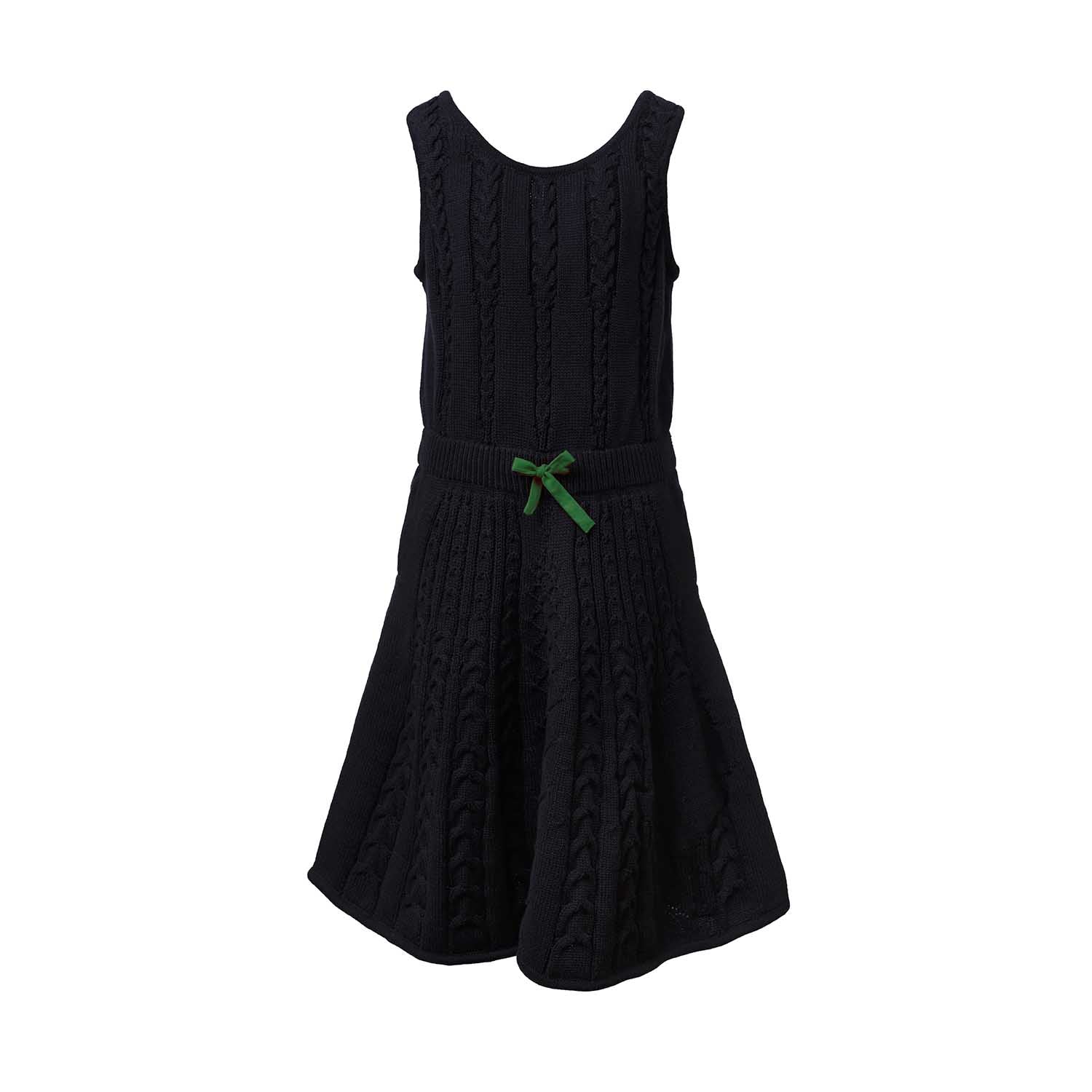 Infantium Victoria Cable Knit Strickkleid Schwarz Baumwolle