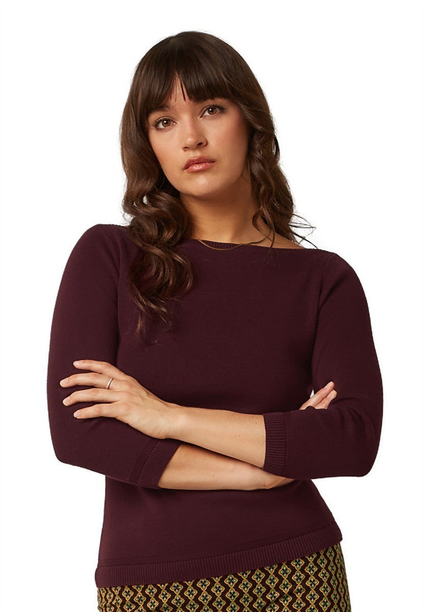 Marlowe Nature Eda Top Club Pullover schwarz Bio-Baumwolle