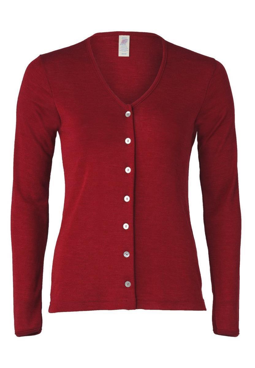 Engel Natur Cardigan Strickjacke malve Bio-Wolle Seide 7 Knöpfe