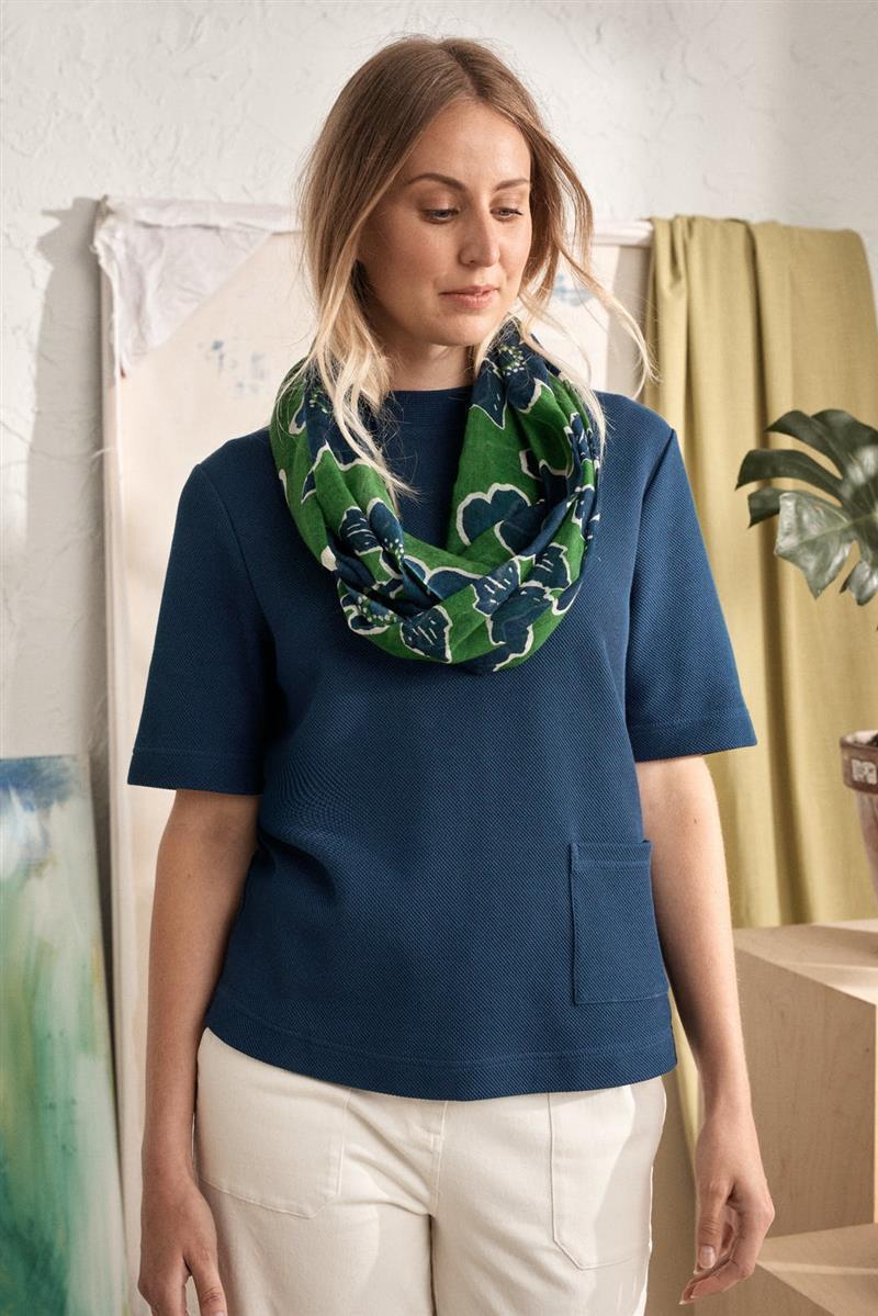 marlowe nature Pretty Circle Scarf Loop green Schurwolle