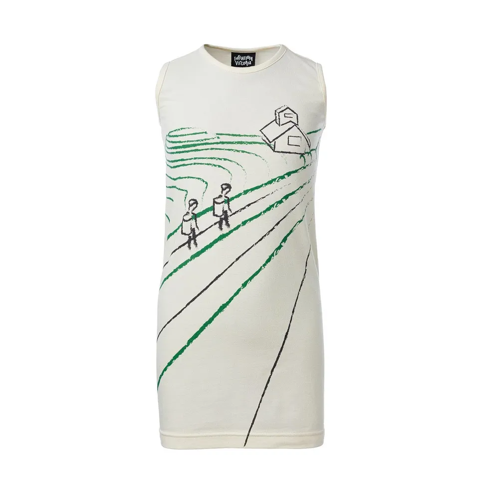 Infantium Victoria Rice Paddy T-Shirt Kleid off-white Baumwolle