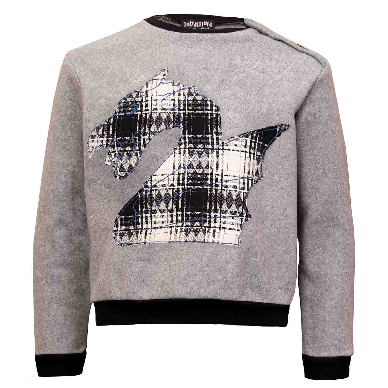Infantium Victoria Grey Fleece Sweatshirt grau Bio 128