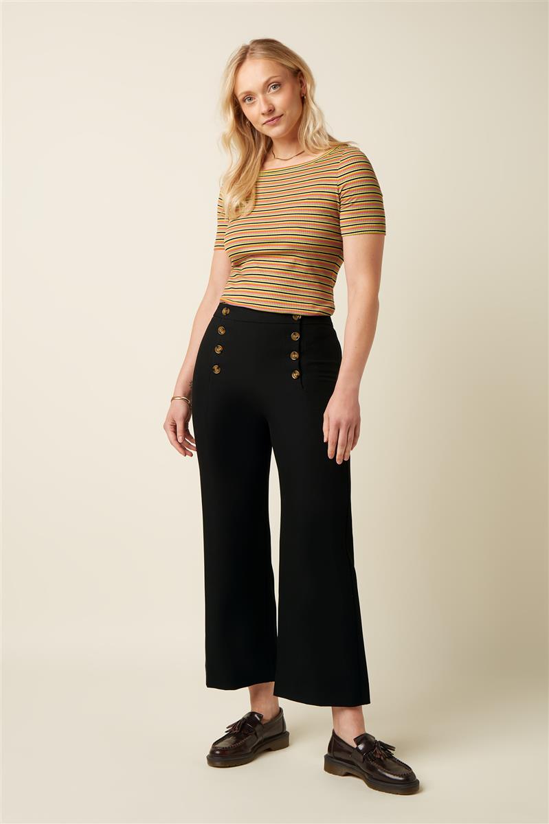 marlowe nature Lili Tee Mistral Stripe T-Shirt green envy Ecovero