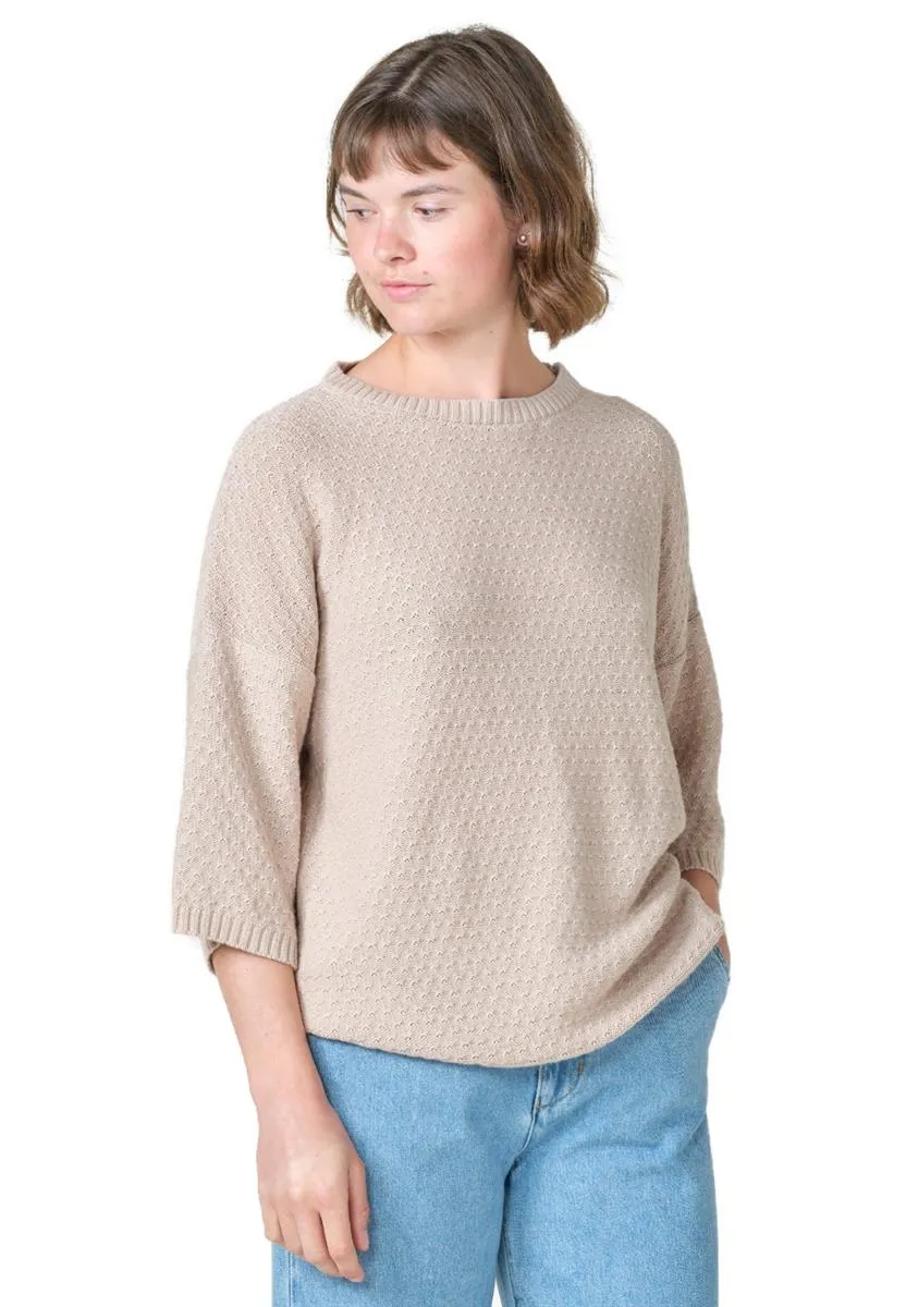 marlowe nature Lis Knit Pullover pastel sand Bio-Baumwolle Kaschmir