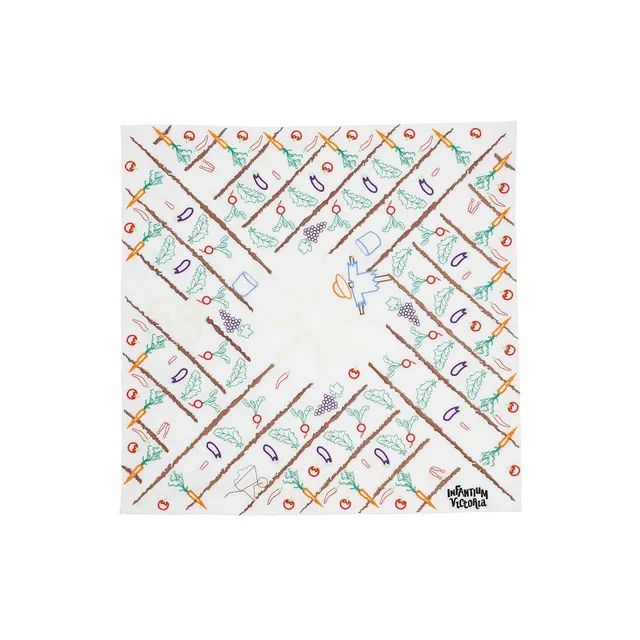 Infantium Victoria Off-White Bandana Weiß Stickerei 55x55