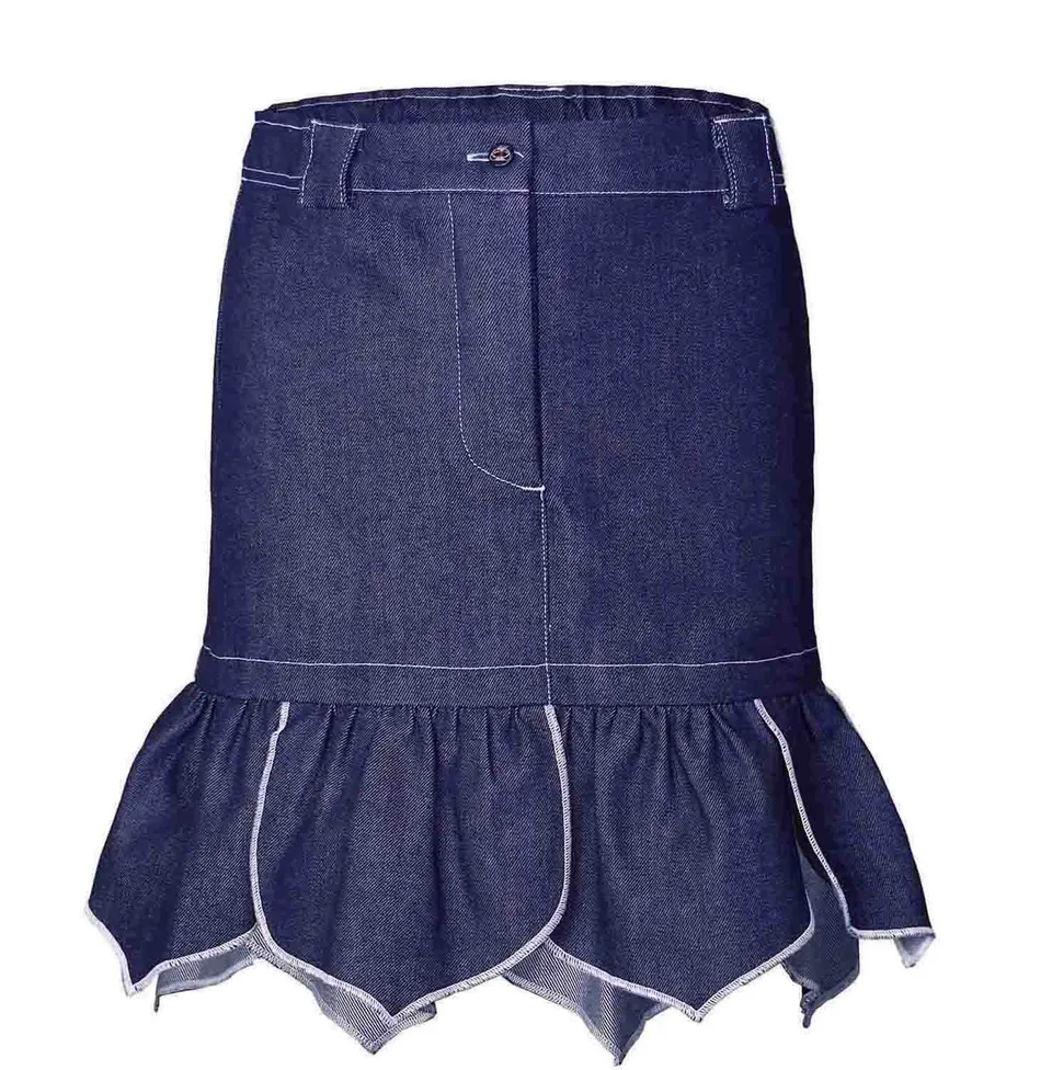 Infantium Victoria Flower Petals Jeansrock blau Gr.128 Baumwolle