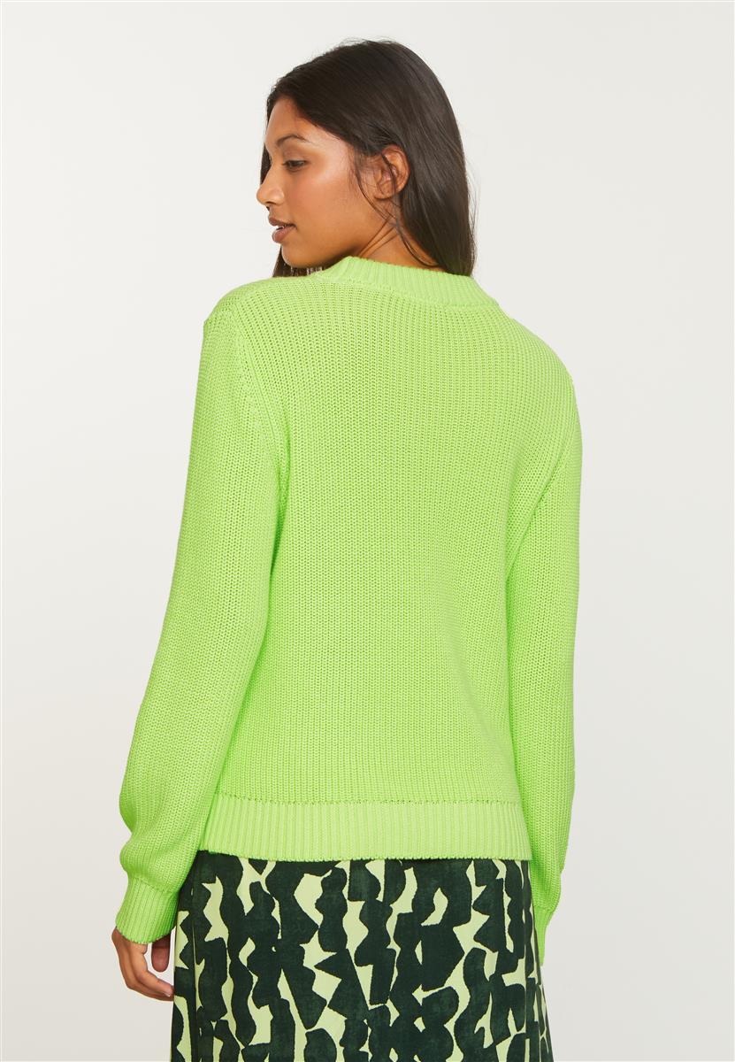 recolution Macrozamia Pullover lime green XS Bio-Baumwolle
