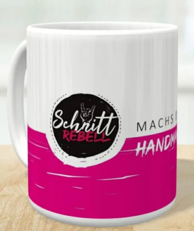 Schnittrebell Keramik Tasse 325 ml weiß spülmaschinenfest