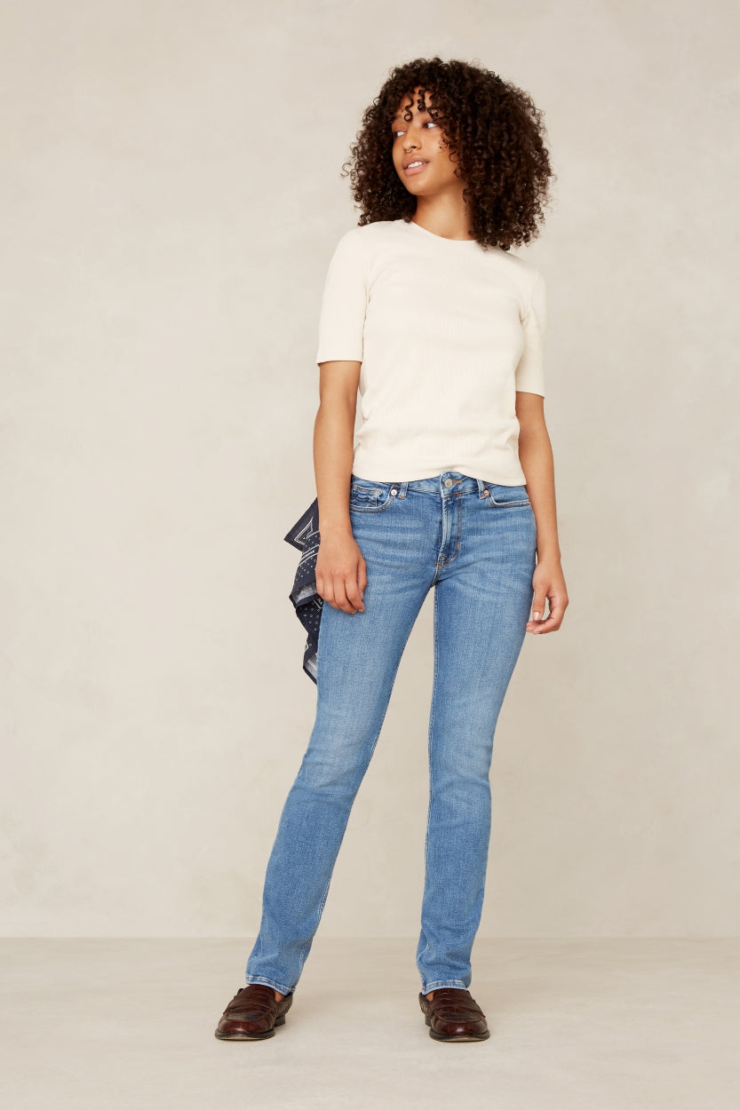 marlowe nature Emi Jeans stay black rinse Bio-Baumwolle